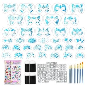 58 PCS Face Paint Stencil Kit